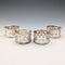 Set of 4 early 20th century British antique silver plate napkin rings
